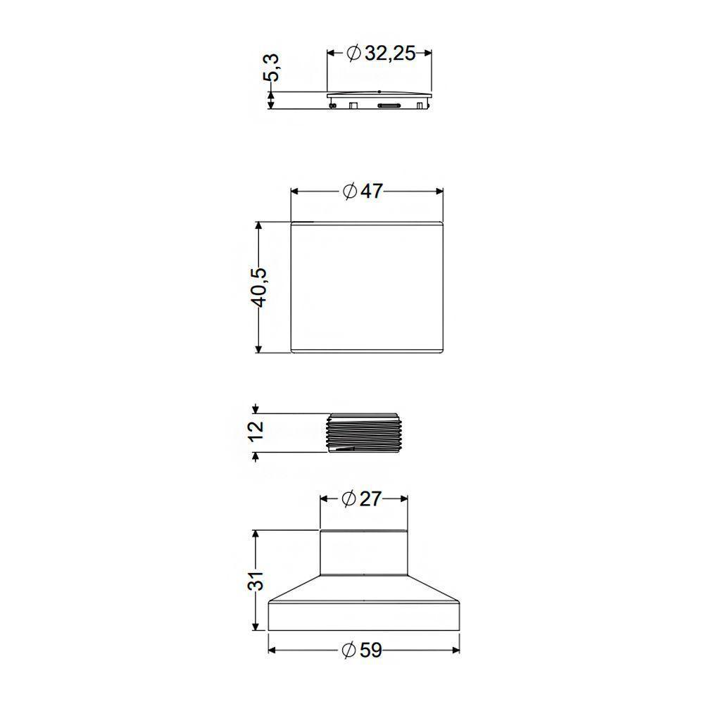 Acabamento Para Registro Censi C40 Cromado Cromado 25001-03001 - 2