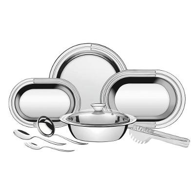 Jogo De Assadeiras Tramontina Ciclo 64510890 Inox Com Acessórios