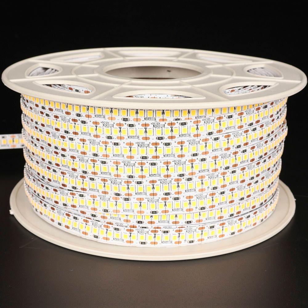 Fita De Led Nordecor Com 50 Metros 240leds-m 20w 12v 3000k Luz Amarela 7206 - 2