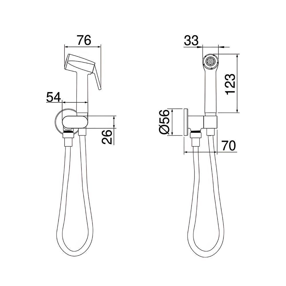 Ducha Higiênica Lorenzetti Loren Loft 1984 N82 Niquel Escovado - 4