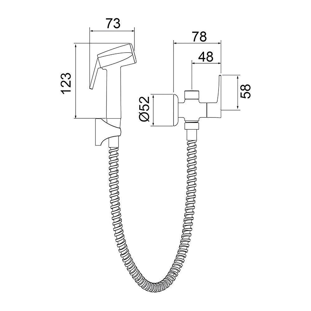 Ducha Higiênica Lorenzetti Loren Joy 1985 C32 Com Registro E Derivação Cromada - 2
