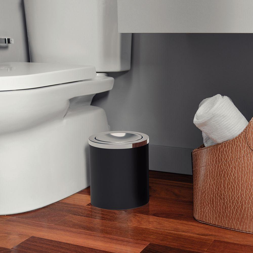 Lixeira Tramontina útil Basculante 5l Redonda Preta 94540024 - 3