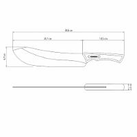 Faca Para Carne Tramontina Churrasco Black 22844110 10 Aço Inox Escurecido - 4