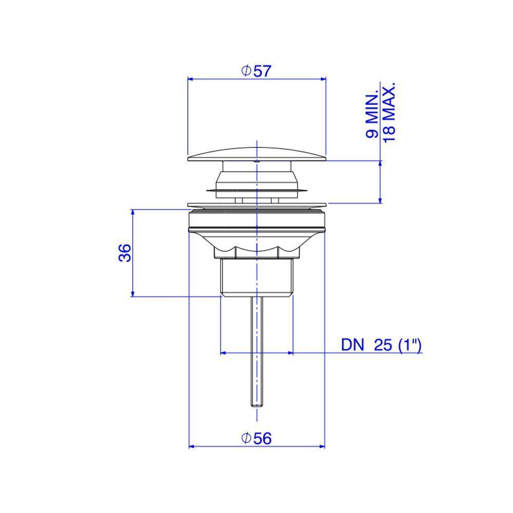 Válvula Para Lavatório Deca Click 1601.bl.cli.no Black Noir - 3