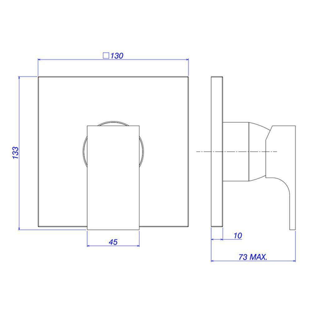Acabamento Monocomando Para Chuveiro Deca Unic 4993.gl90.chu.rd Red Gold - 2