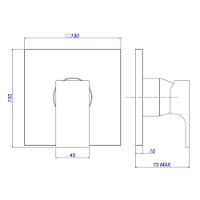 Acabamento Monocomando Para Chuveiro Deca Unic 4993.gl90.chu.rd Red Gold - 2