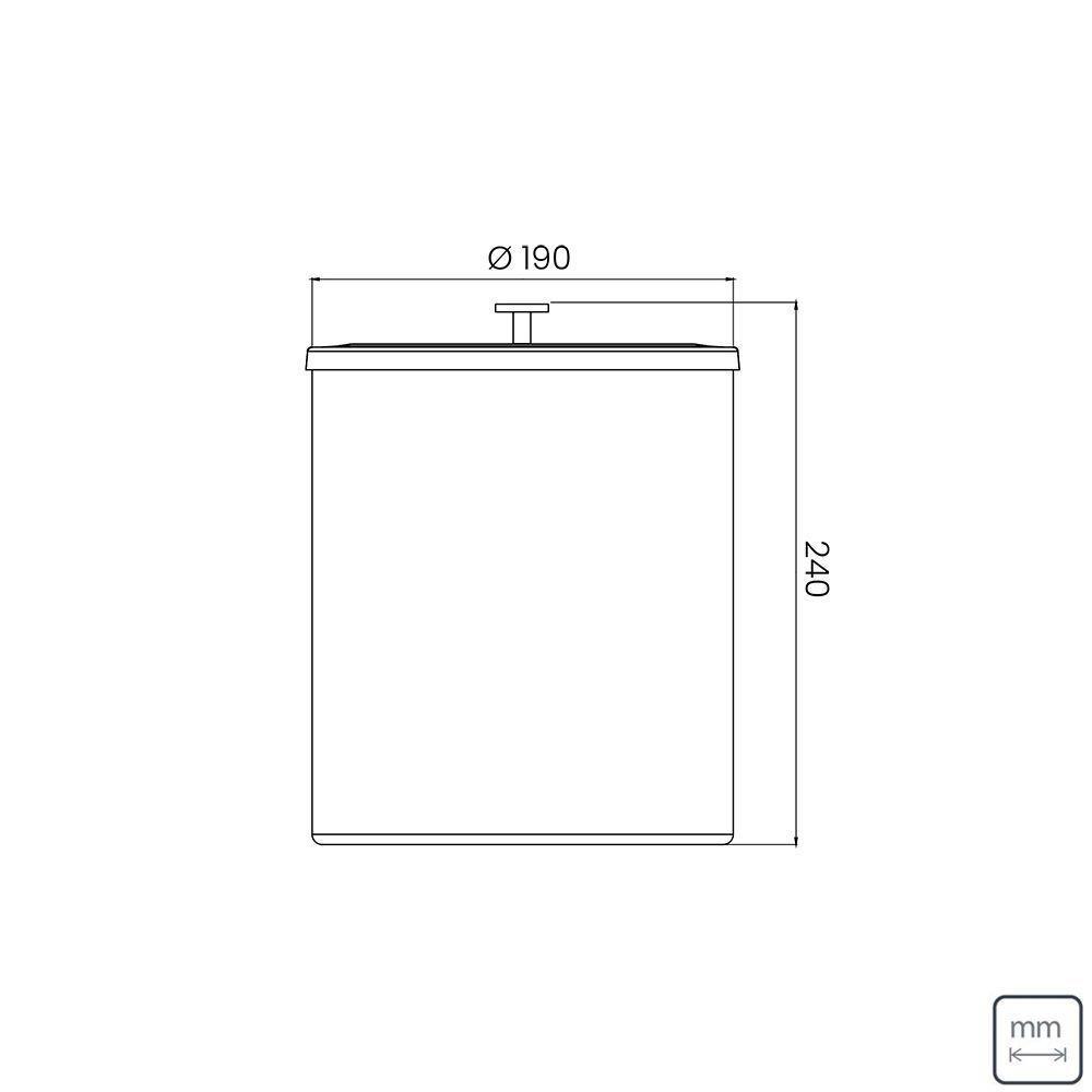 Lixeira Tramontina útil 5l Redonda Branca 94540027 - 4