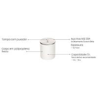 Lixeira Tramontina útil 5l Redonda Branca 94540027 - 2