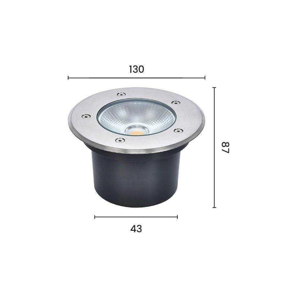 Embutido De Solo Led Astraled Es-6915 Felis 20w Bivolt Prata 3000k Luz Amarela 3000k Luz Amarela Es-6915 - 2