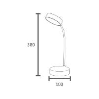 Luminária De Mesa Led Taschibra Puck Recarregável 5v Preto 15020038-02 - 2