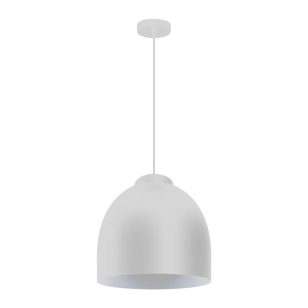 Lustre Pendente Blumenau Blum E27 Bivolt Branco Fosco - 2