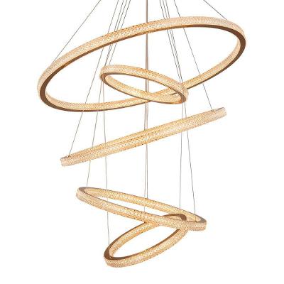 Lustre Pendente Skylight Saturno Dourado 3057 Led Bivolt Dourado