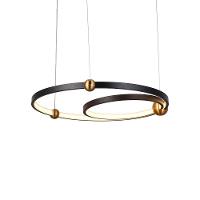 Lustre Pendente Skylight Circles 3074 Preto-dourado Led Bivolt Preto-dourado - 1