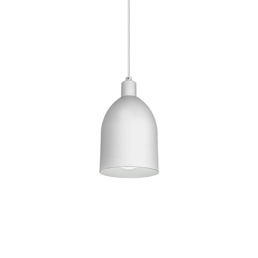 Lustre Pendente Blumenau Mila E27 Bivolt Branco Fosco - 1