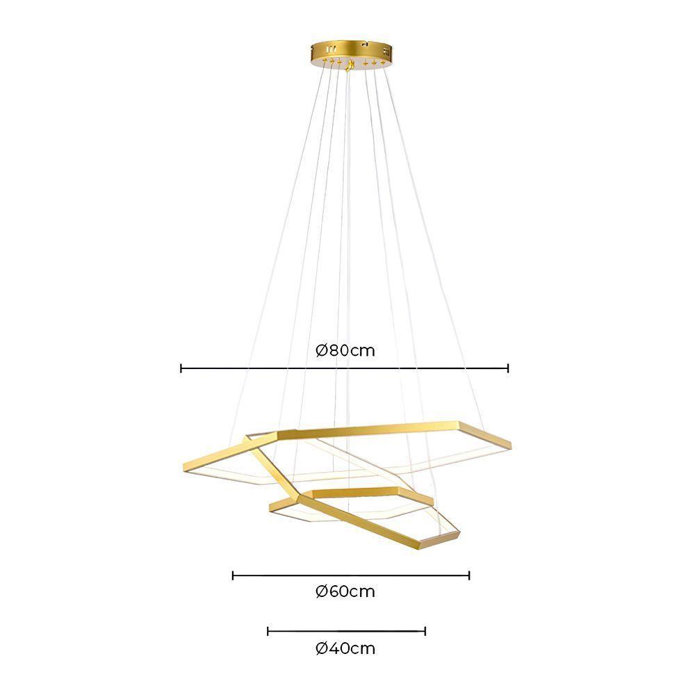 Lustre Pendente Skylight Sammy 4008 Led Bivolt Dourado - 2