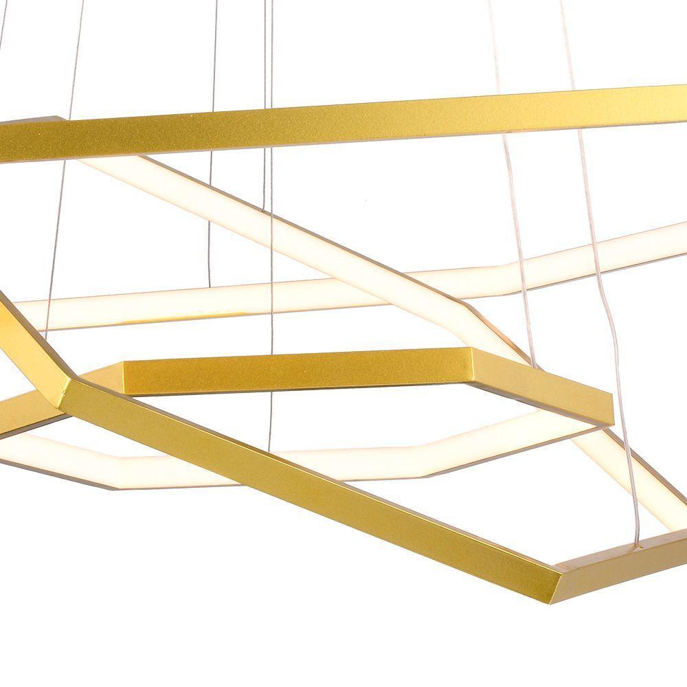 Lustre Pendente Skylight Sammy 4008 Led Bivolt Dourado - 4