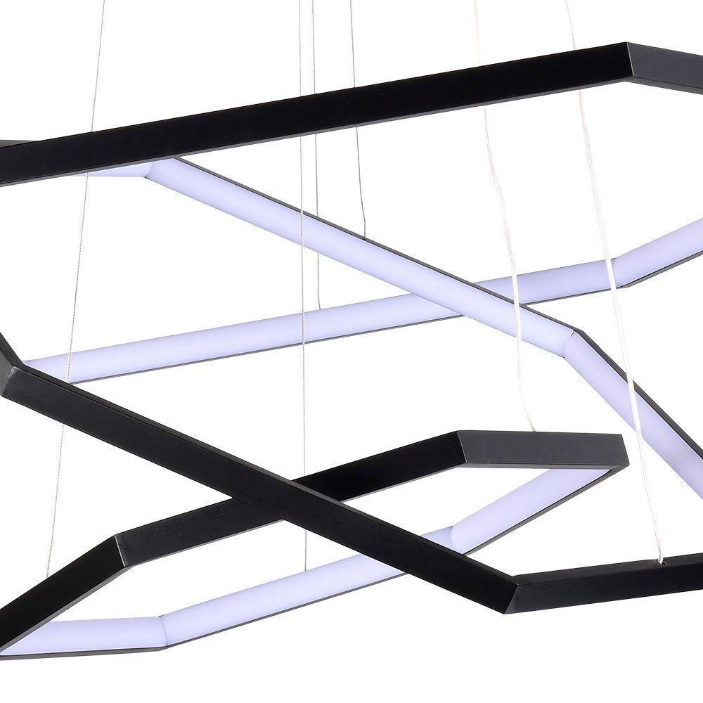 Lustre Pendente Skylight Sammy 4008 Led Bivolt Preto - 4