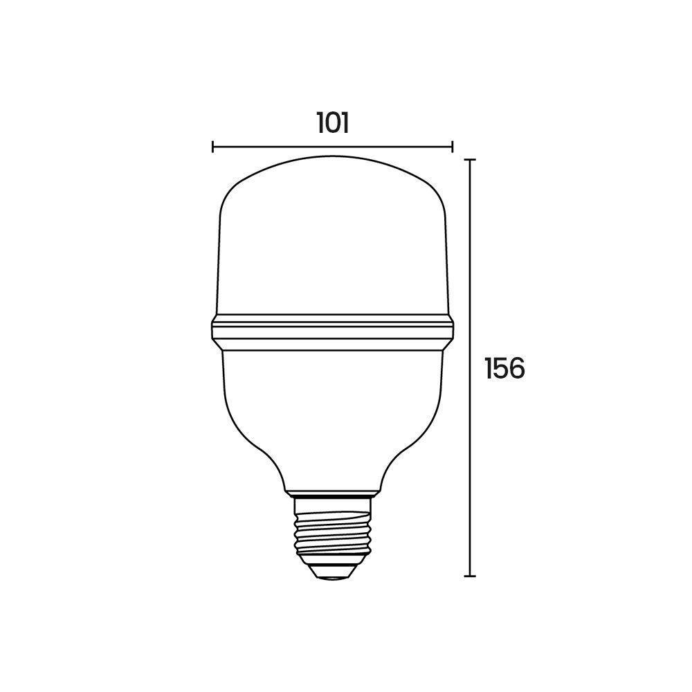 Lâmpada Led Blumenau Pro T-shape T80 40w E27 Bivolt 6500k Luz Branca - 2