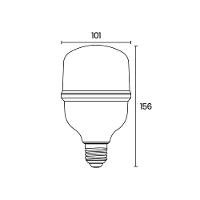 Lâmpada Led Blumenau Pro T-shape T80 40w E27 Bivolt 6500k Luz Branca - 2