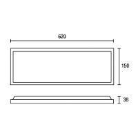 Painel De Led Blumenau Backlight Retangular De Sobrepor 20w Bivolt 6500k Luz Branca - 3