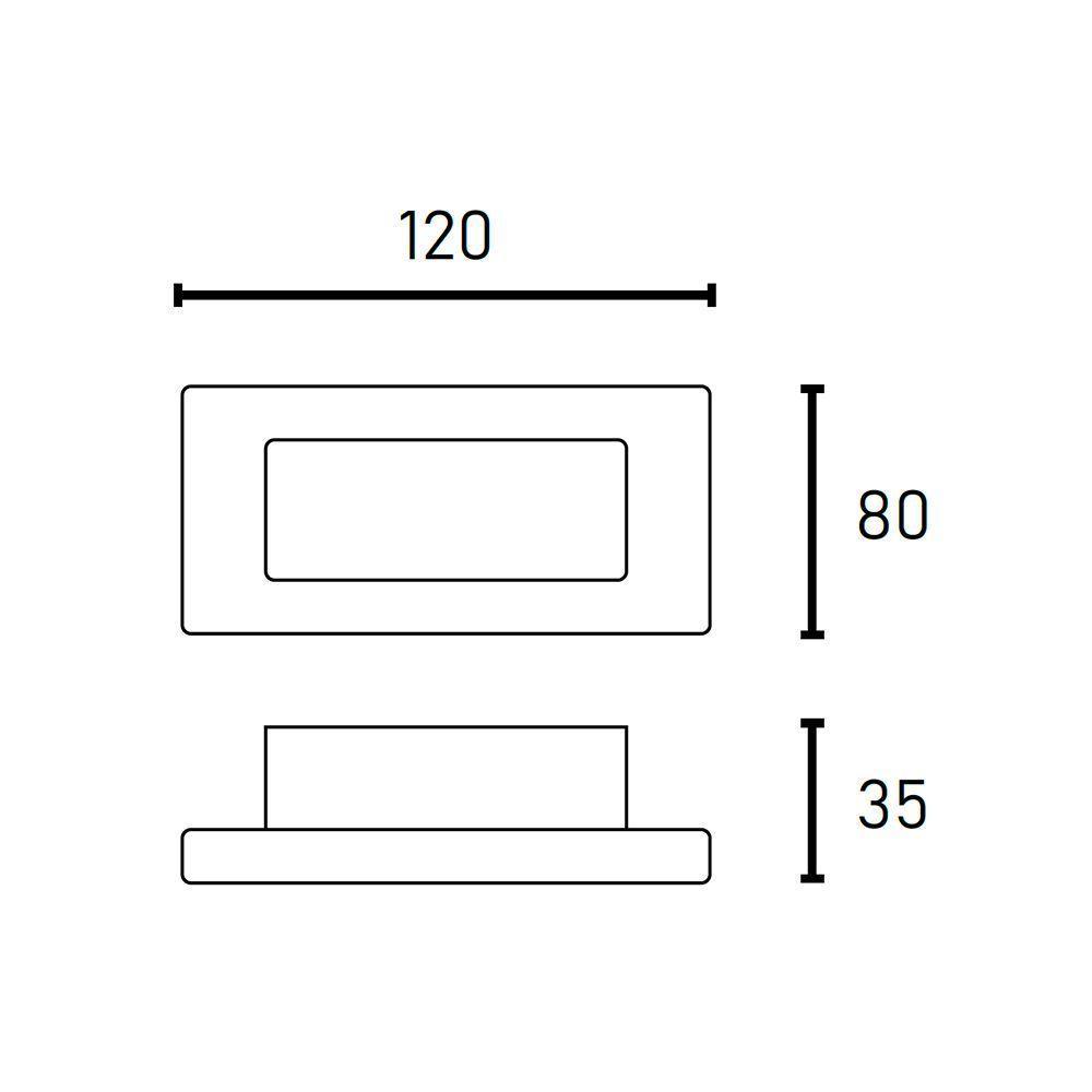 Balizador Blumenau Litten Embutir Led 2w Bivolt Branco 3000k Luz Amarela - 3