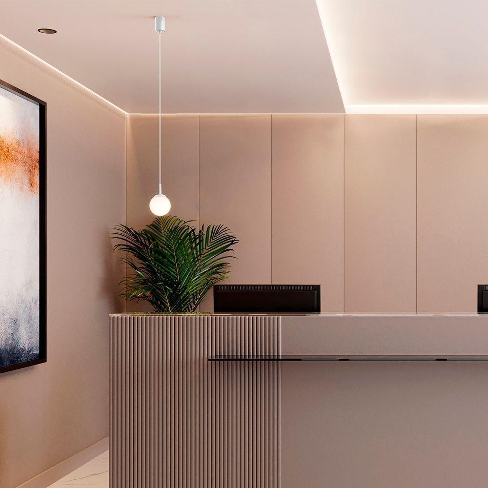 Lustre Pendente Blumenau Macadâmia G9 Bivolt Branco Fosco - 3