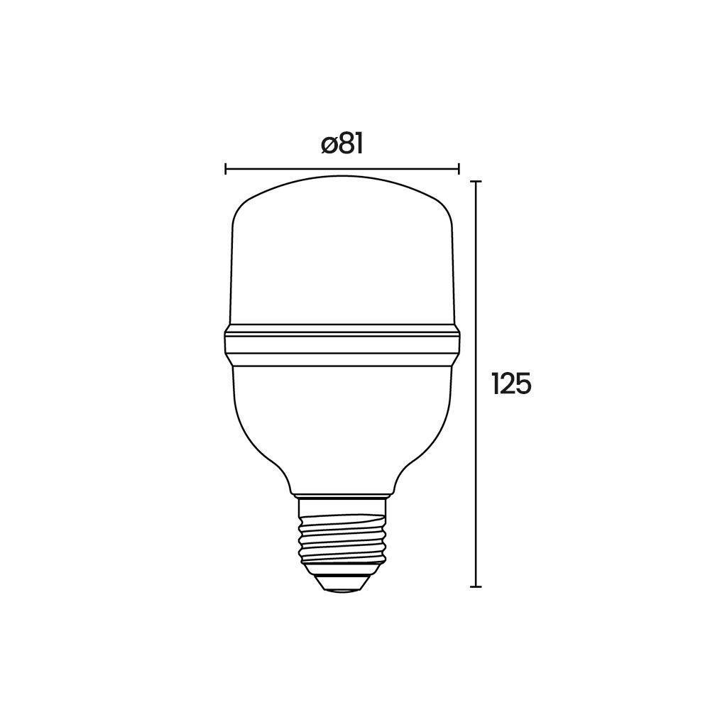 Lâmpada Led Blumenau Pro T-shape T70 30w E27 Bivolt 6500k Luz Branca - 2