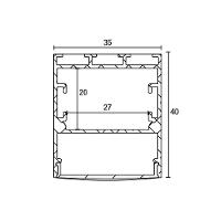 Perfil De Sobrepor Para Fita Led Blumenau Line Easy 35mm Com 3 Metros Branco Fosco - 3