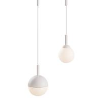 Lustre Pendente Blumenau Macadâmia Duplo G9 Bivolt Branco Fosco - 4