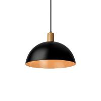 Lustre Pendente Blumenau Bia E27 Bivolt Preto-dourado - 1