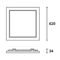 Painel De Led Blumenau Backlight Quadrado De Embutir 40w Bivolt 4100k Luz Neutra - 2