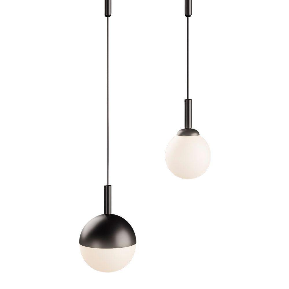 Lustre Pendente Blumenau Macadâmia Duplo G9 Bivolt Preto - 2
