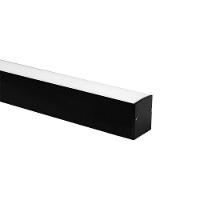 Perfil De Sobrepor Para Fita Led Blumenau Line Easy 35mm Com 3 Metros Preto Fosco - 1