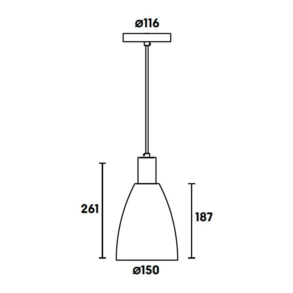 Lustre Pendente Blumenau Ceci E27 Bivolt Branco Fosco - 5