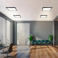 Painel De Led Blumenau Backlight Quadrado De Sobrepor 32w Bivolt Preto 3000k Luz Amarela - 2