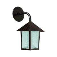 Arandela Blumenau Colonial Quadrada Vidro Pontilhado E27 Bivolt Preto Fosco - 1