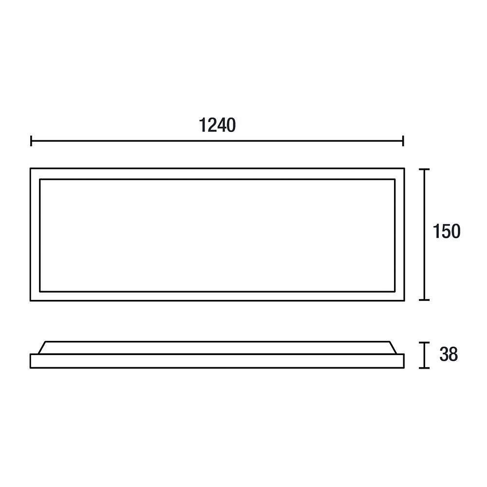 Painel De Led Blumenau Backlight Retangular De Sobrepor 36w Bivolt 4100k Luz Neutra - 3