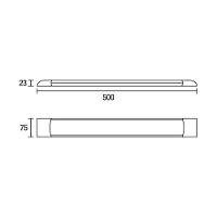 Luminária Led Blumenau Slim De Sobrepor 50cm 18w Bivolt 6500k Luz Branca - 2