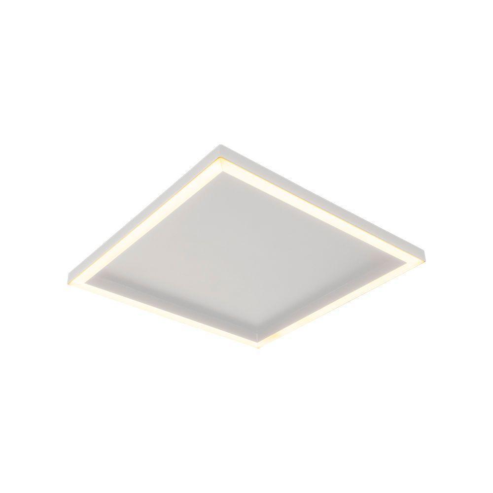 Plafon Led Blumenau Square De Sobrepor 15w Bivolt Branco Fosco 2700k Luz Amarela - 1