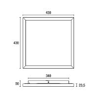 Plafon Led Blumenau Square De Sobrepor 15w Bivolt Branco Fosco 2700k Luz Amarela - 3