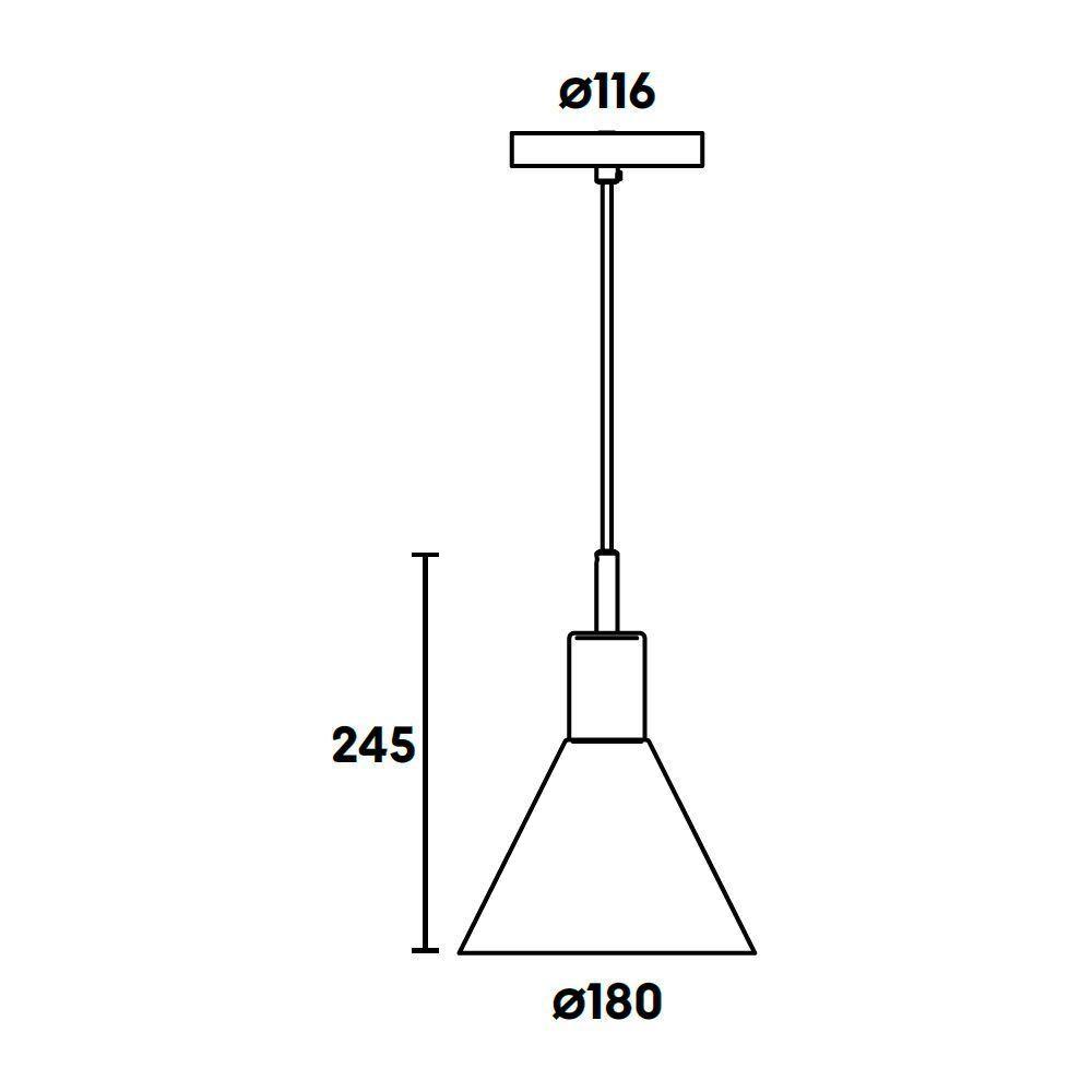 Lustre Pendente Blumenau Toni E27 Bivolt Branco Fosco - 4