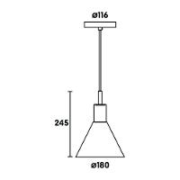 Lustre Pendente Blumenau Toni E27 Bivolt Branco Fosco - 4
