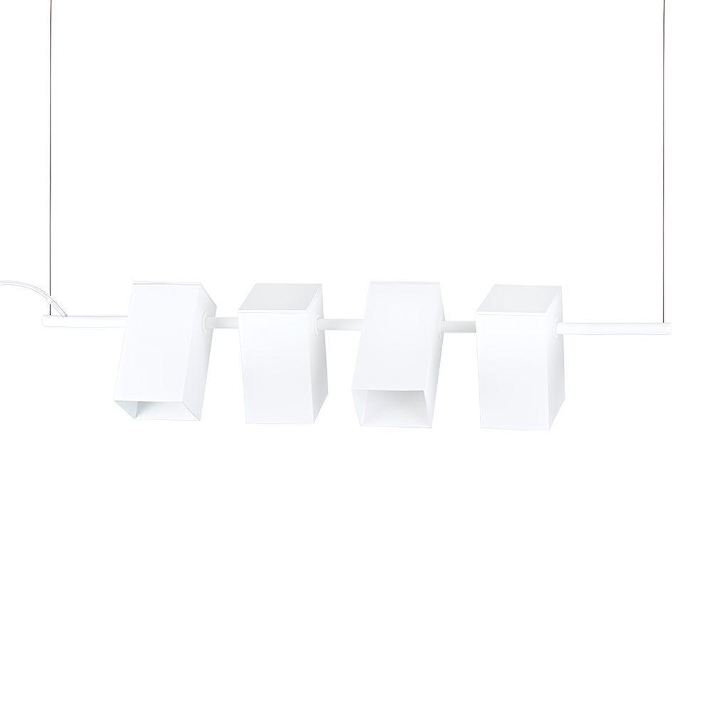 Lustre Pendente Blumenau Kina Light G9 Bivolt Branco Fosco - 1