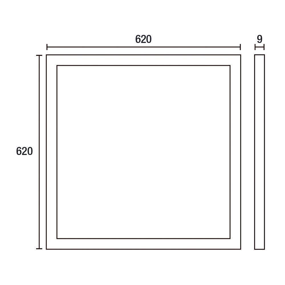 Painel De Led Blumenau Slim Quadrado De Embutir 40w Bivolt 6500k Luz Branca - 2