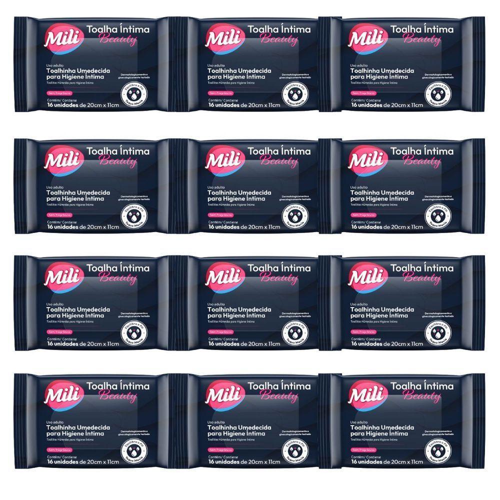 Toalha íntima Beauty Toalhinha Umedecida Para Higiene íntima - 12 Pacotes Com 16 Unidades - 1