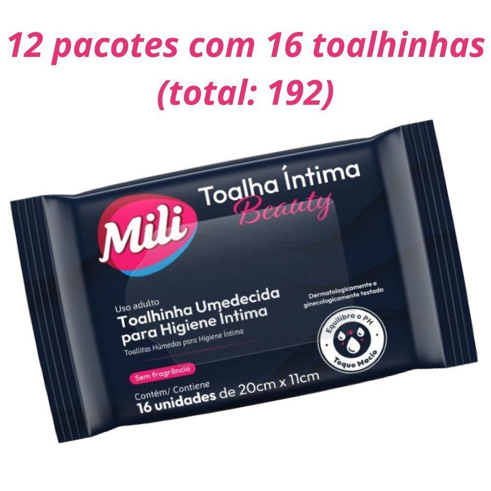 Toalha íntima Beauty Toalhinha Umedecida Para Higiene íntima - 12 Pacotes Com 16 Unidades - 4