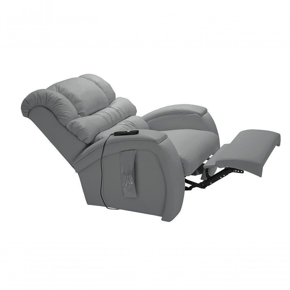 Poltrona Cadeira Reclinável Imperial Motorizada Corano Com Lift Império Cinza - 5
