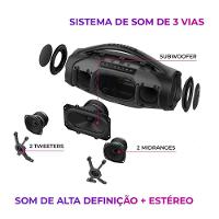Caixa De Som Boombox Plus Aiwa BBS-01-B 200W Bluetooth 30h IP66 USB Preto Boombox AWS-BBS-01-B Bivolt - 2