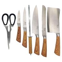 Jogo De Facas Cabo De Madeira Com Barra Magnética Bass® - 3