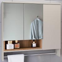 Espelheira Com Toalheiro 3 Portas E Nicho 80 Cm Es9002 Mell Arenas Faem Mell Arenas - 2